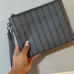 DKNY Gray Clutch Bag
